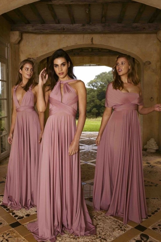 Sukienka Aurora multiway -dusty pink