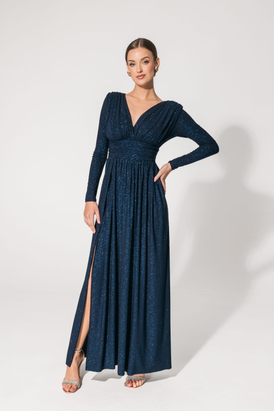 Sukienka maxi ADELLE -brokat-  MIDNIGHT / LIMITED EDITION