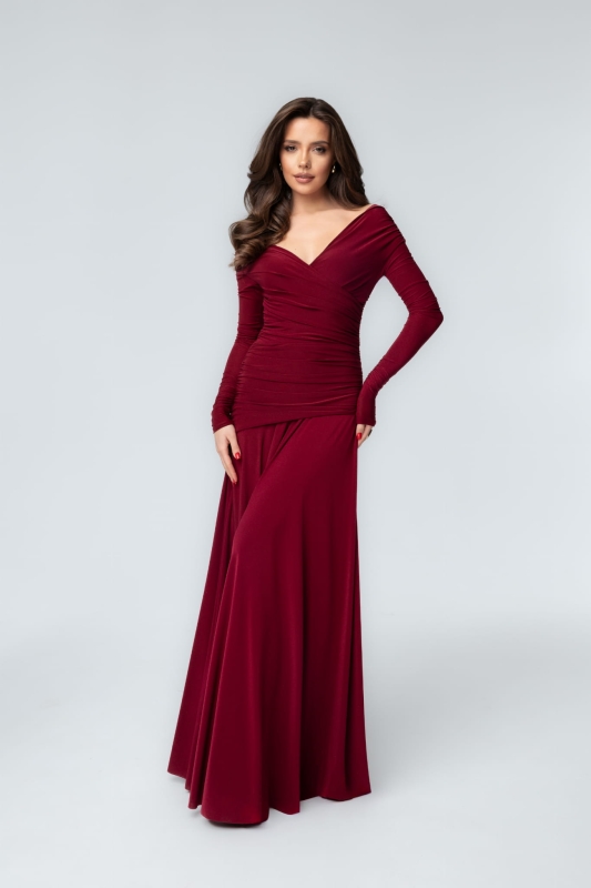 Sukienka Anastasia -Velvet Bordeaux