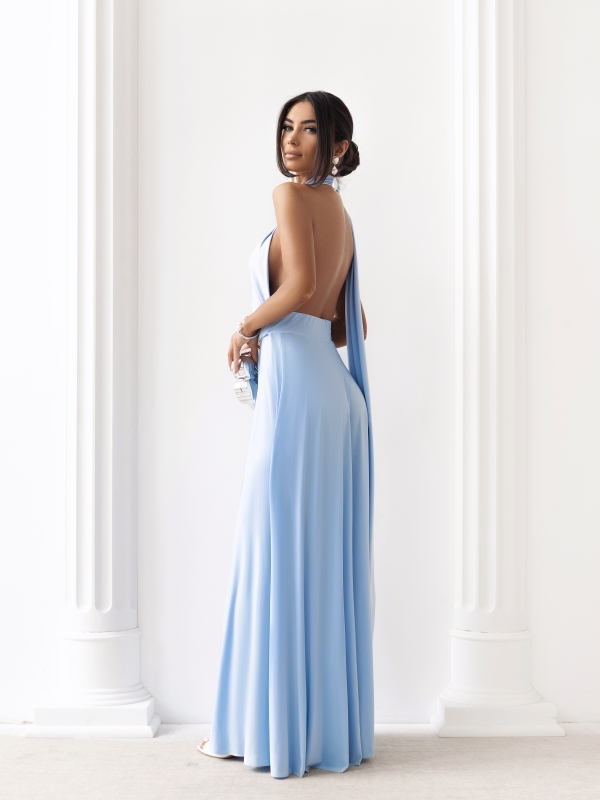AURORA – sukienka maxi multiway / Baby Blue