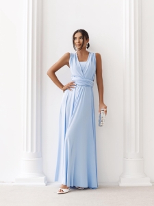 AURORA – sukienka maxi multiway / Baby Blue- z topem