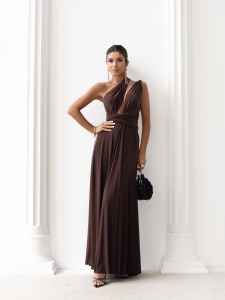 AURORA – sukienka maxi multiway /MOCCA BROWN
