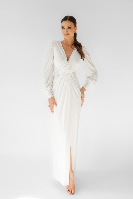 Sukienka maxi Simone /Soft White