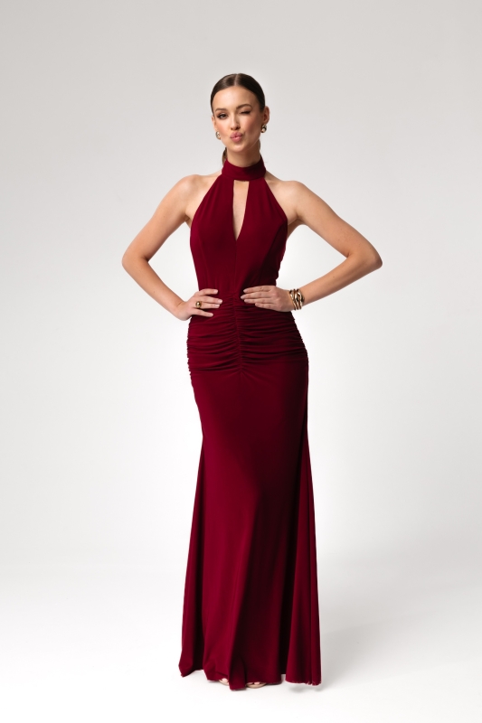 ALICE – sukienka maxi / Velvet wine
